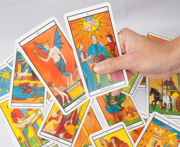 Display of Tarot Cards